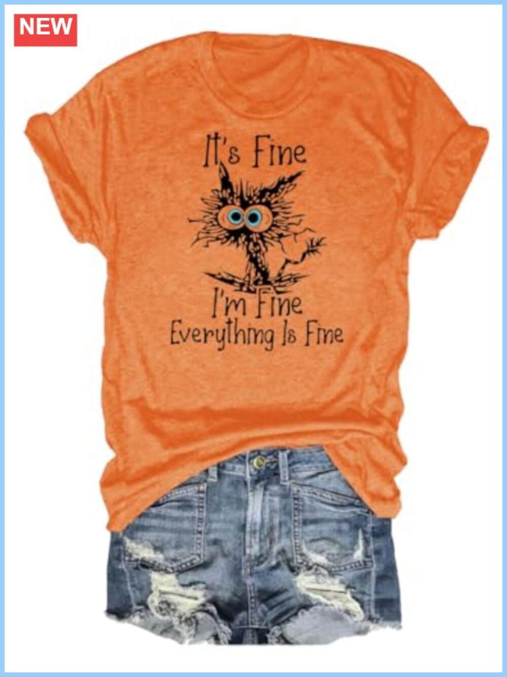 Women's Cat Graphic Tee Funny Saying Short Sleeve Casual Top